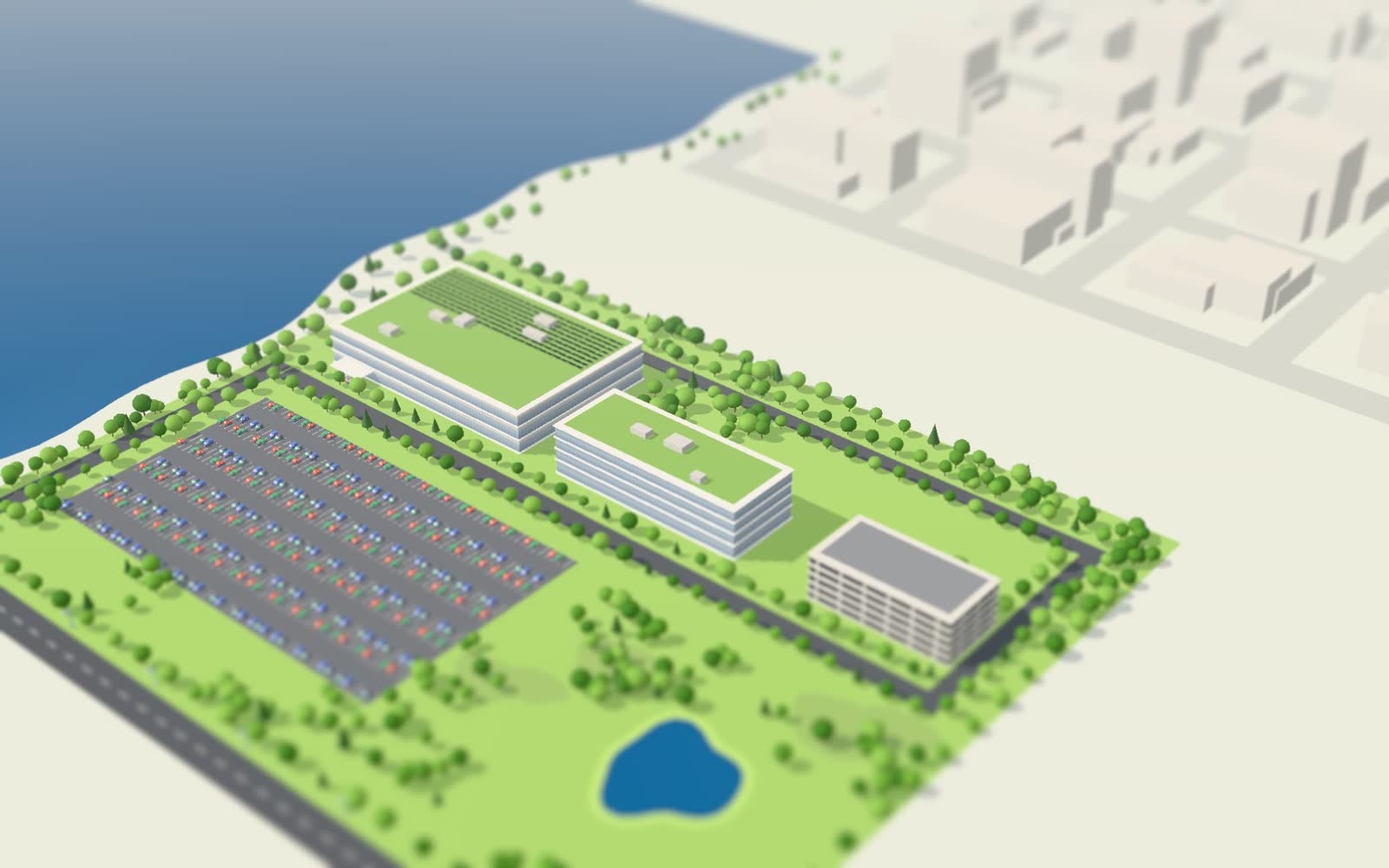 Jacksonville Memorial Hospital, Jacksonville, drawn by the planner: 121 beds · 249,000 square feet · 3-story podium, 4-story tower.